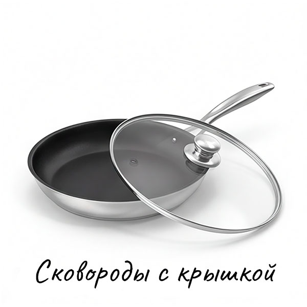 Сковороды с крышкой купить на Skovoroda.by