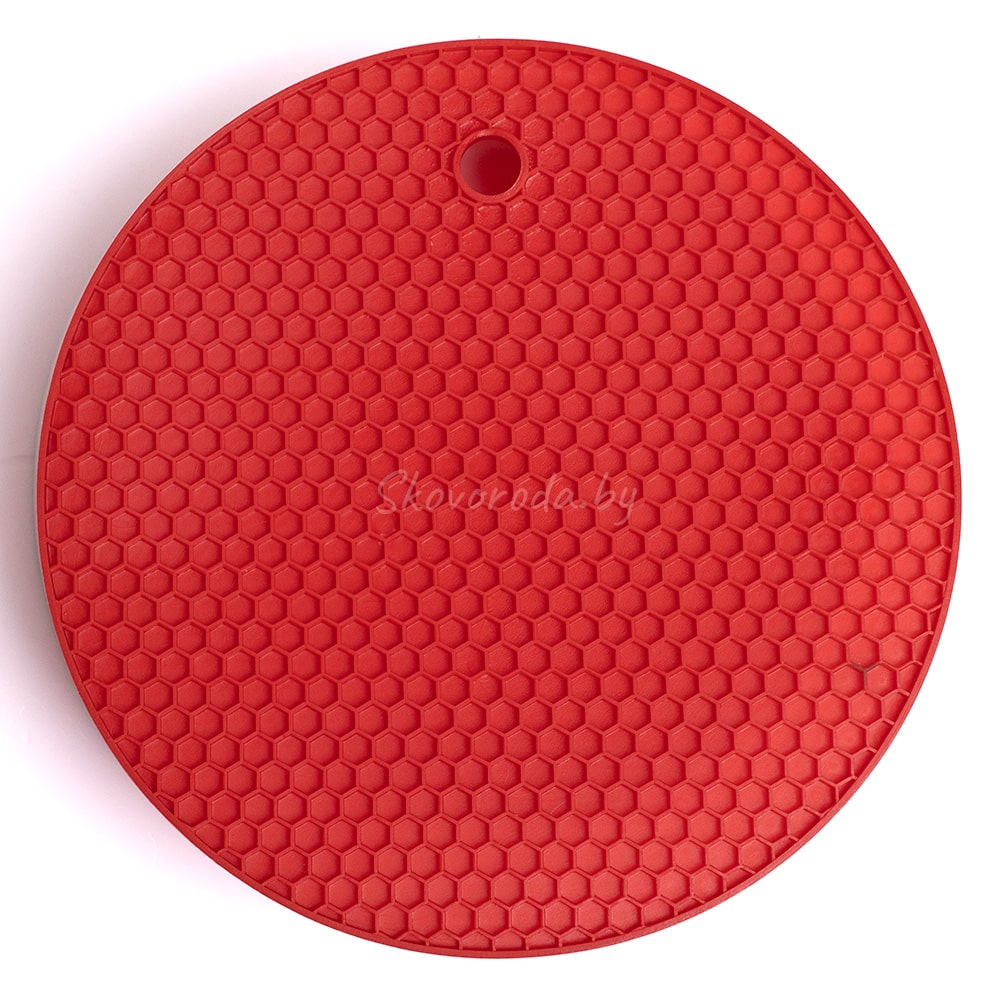Коврик круглый силиконовый 18,5см BAF красный
