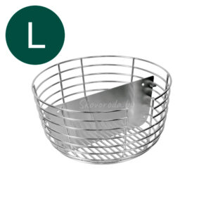 Чаша для угля с разделителем, L стальная GK-CB-L