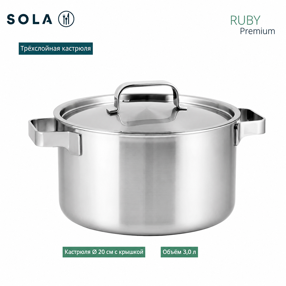Фото 7 Набор посуды 4пр. SOLA Ruby 13RUBY 004 - Skovoroda.by Изображение 7 Набор посуды 4пр. SOLA Ruby 13RUBY 004 - Skovoroda.by