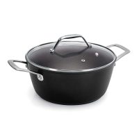 Кастрюля 2,6 л с крышкой, титановая, Barazzoni Black Titan, 20 см