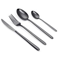 Набор столовых приборов BROGGI Stiletto Black, сталь 1810, 24 предмета