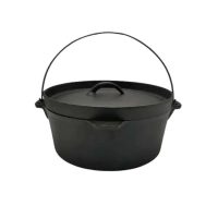 Жаровня котел 5,7 л чугун с крышкой черный P.L. Proff Cuisine